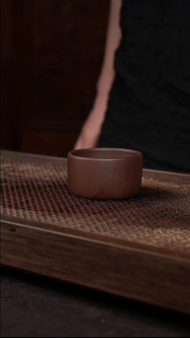 茶杯紫砂紫泥矮杯