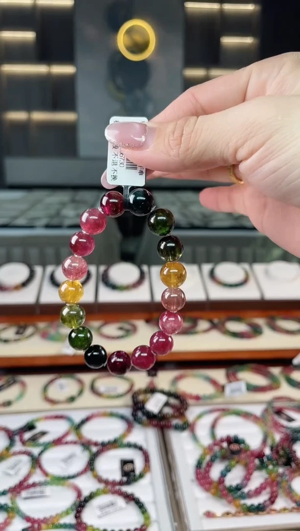 未镶嵌老矿碧玺单圈手串11mm+碧玺多样性发一条T