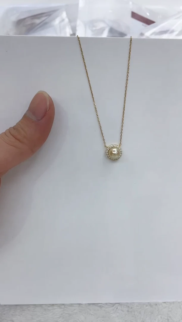 【闪购商品】海水珍珠颈饰银S925镶嵌海水珍珠项链