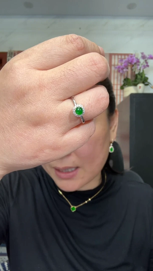 颈饰银S925镶嵌翡翠00007228