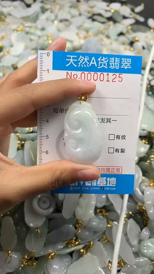 颈饰未镶嵌翡翠净货挂件-0125