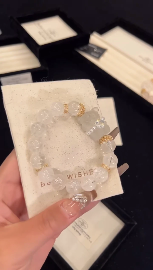 【闪购商品】水晶手链合金白阿赛手链x979