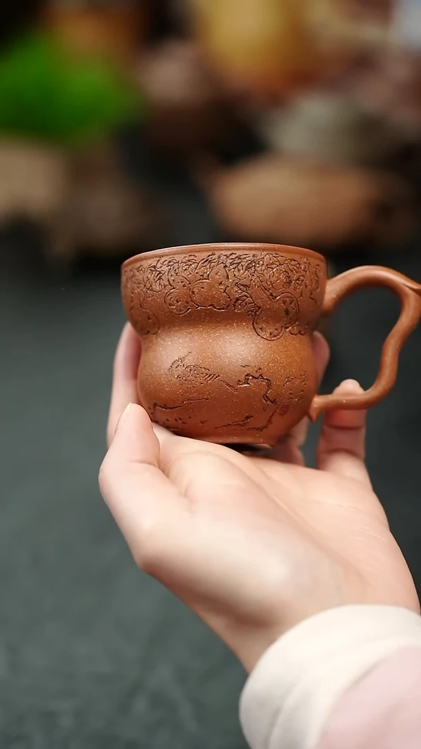 茶壶紫砂鲁娜五彩段葫芦杯