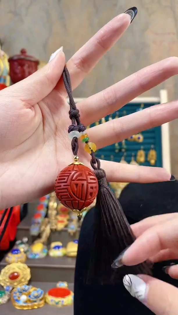 【闪购商品】非遗雕漆3.0单珠毛衣链福寿