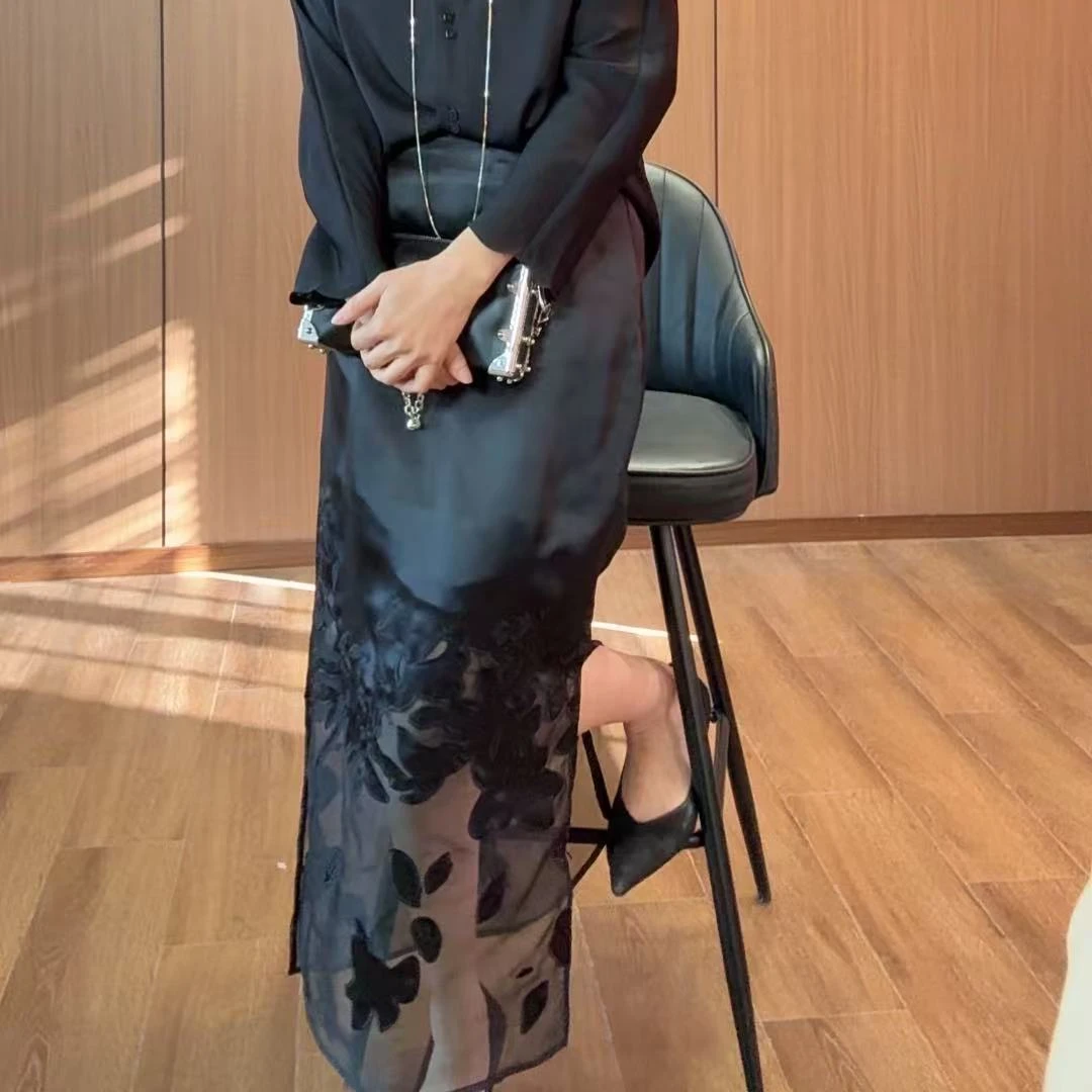 【TANTAN】显瘦气质百搭时尚轻奢半松紧半裙#311