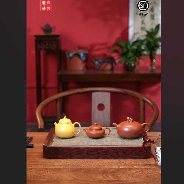 【闪购商品】三把全给大貔貅小仿古黄茄瓜紫砂壶C0105