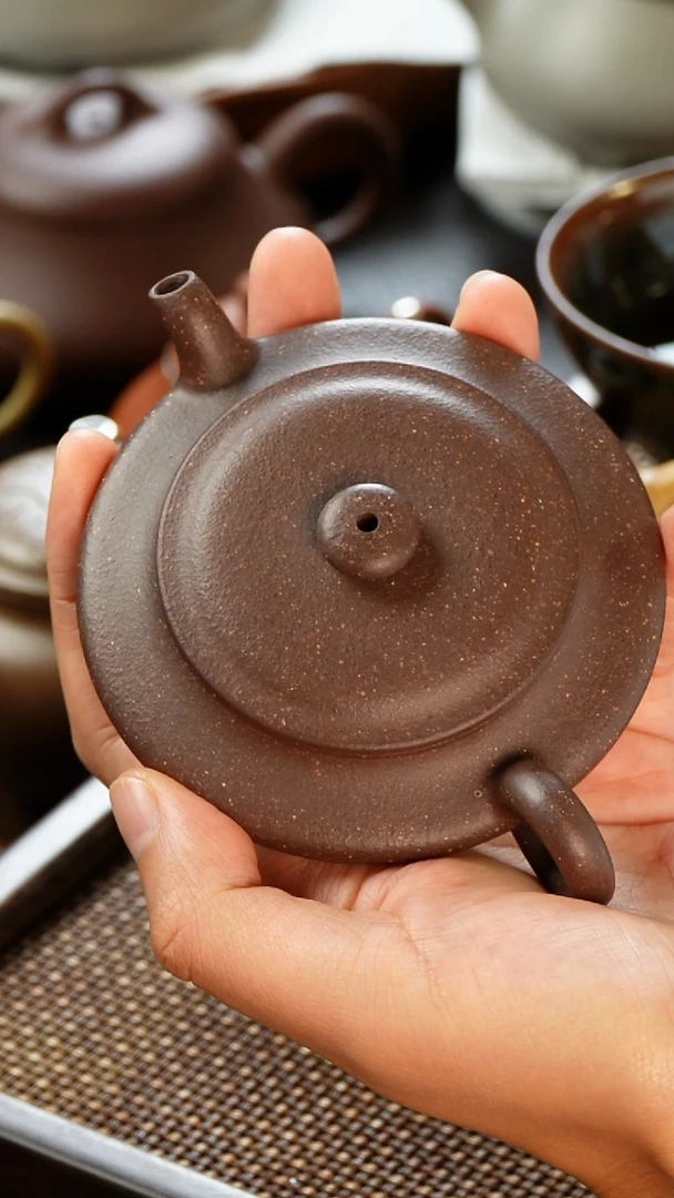 茶壶紫砂天青虚扁65cc