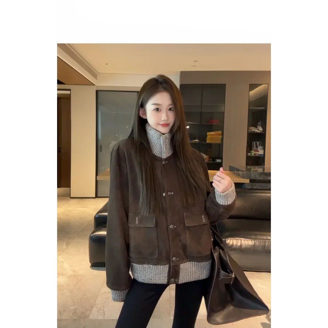 小众设计工艺时髦老钱风 立领夹克外套