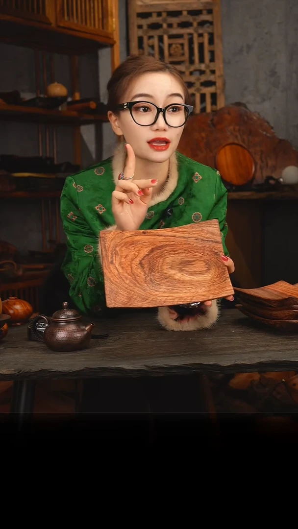 老叶木作木制品缅柚果盘一个