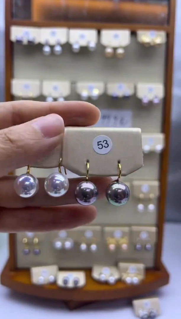 未镶嵌耳饰淡水珍珠7+53