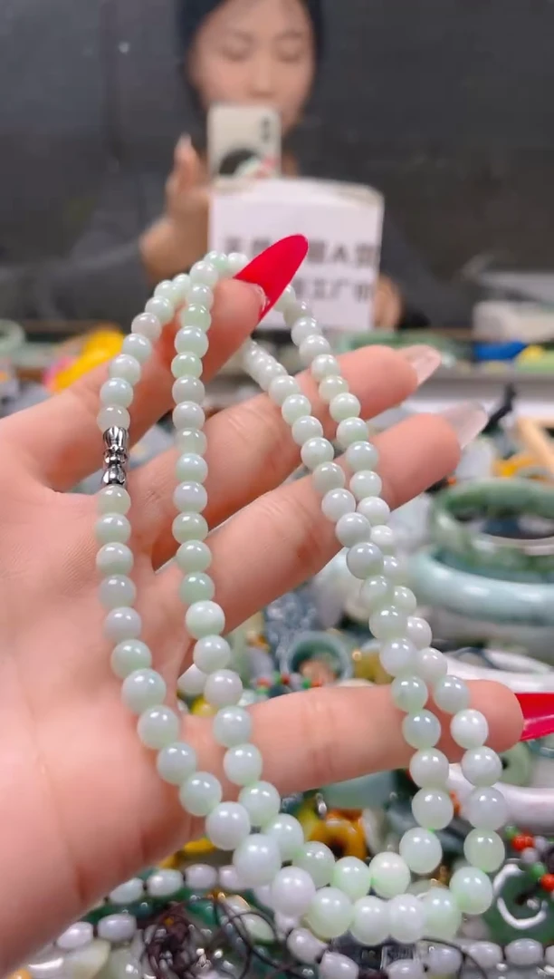 【闪购商品】翡翠颈饰未镶嵌5MM/A/翡翠A货一图一物
