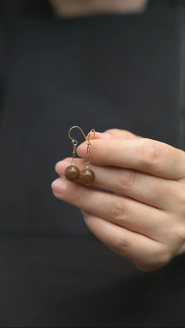 颈饰未镶嵌和田玉耳坠9.9mm