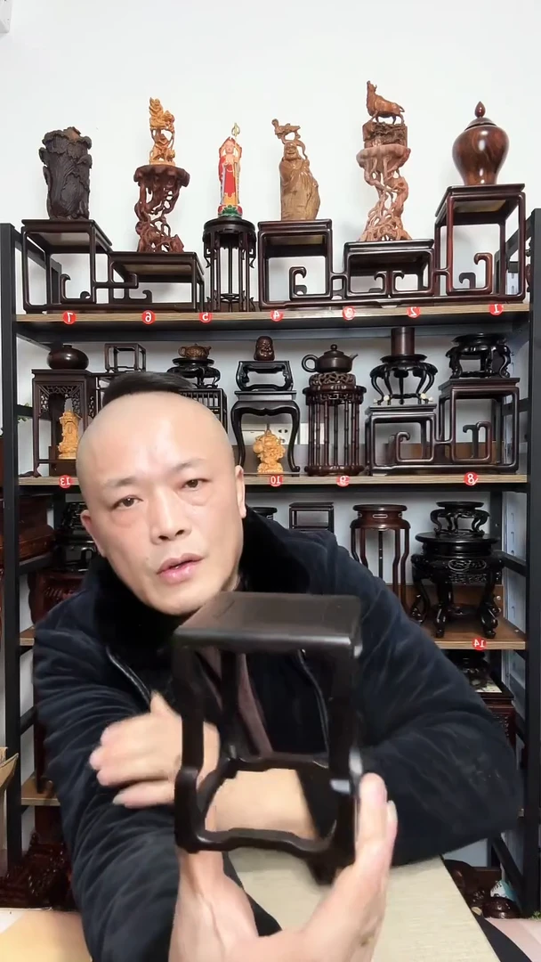 紫砂底座木8正方10高