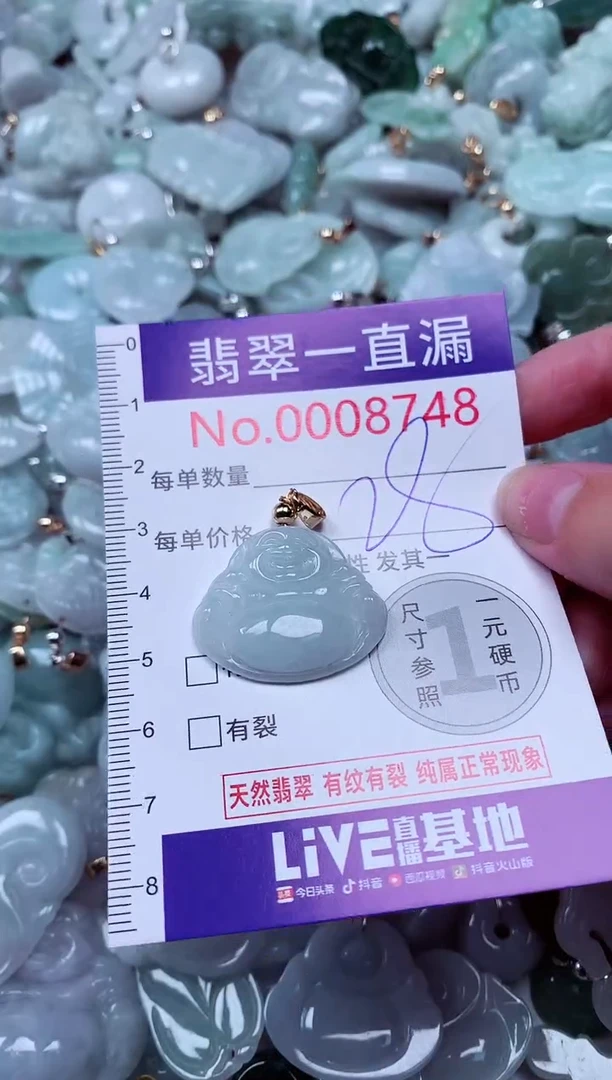 吊坠(不含链)未镶嵌翡翠8748