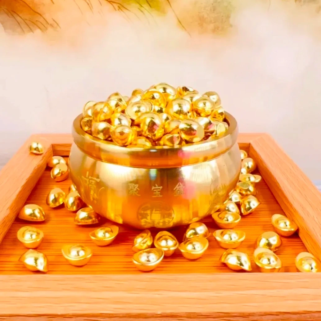 【丹丹专属】直播拆招财黄铜金元宝、金条手工diy摆台