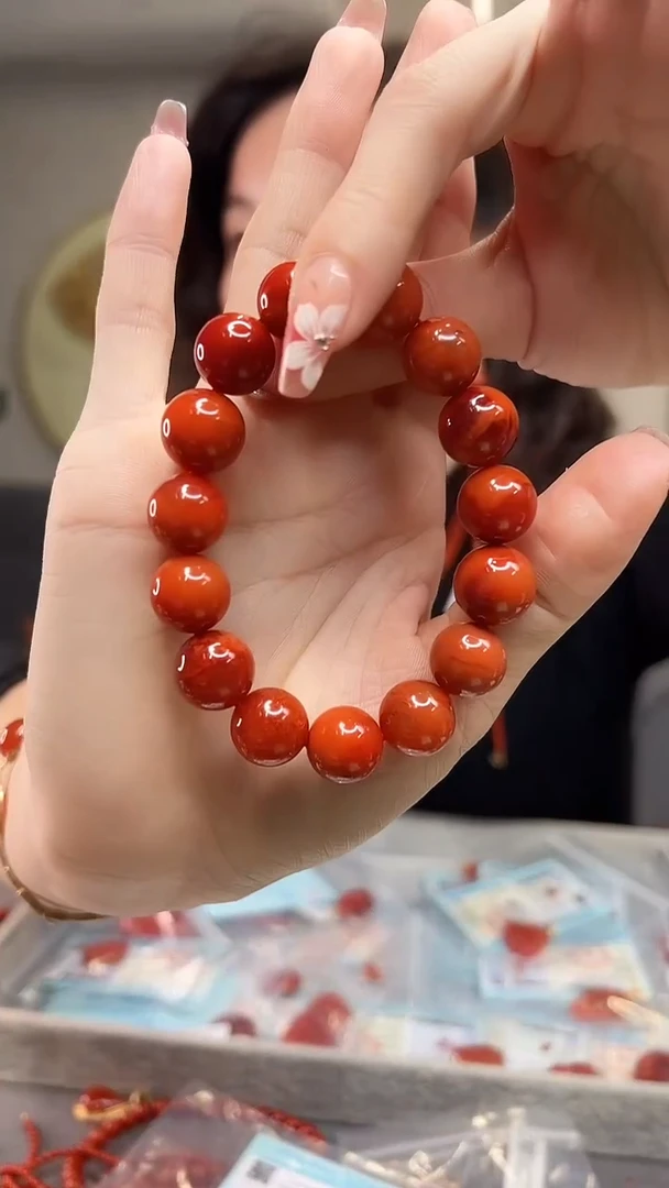 【闪购商品】南红玛瑙圆珠手串未镶嵌13mm