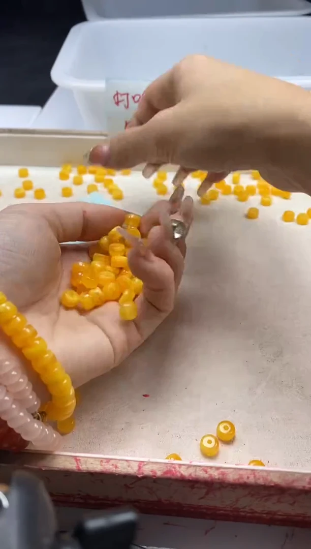 【闪购商品】蜜蜡颈饰未镶嵌w2127蜜蜡算盘7*4mm*20颗