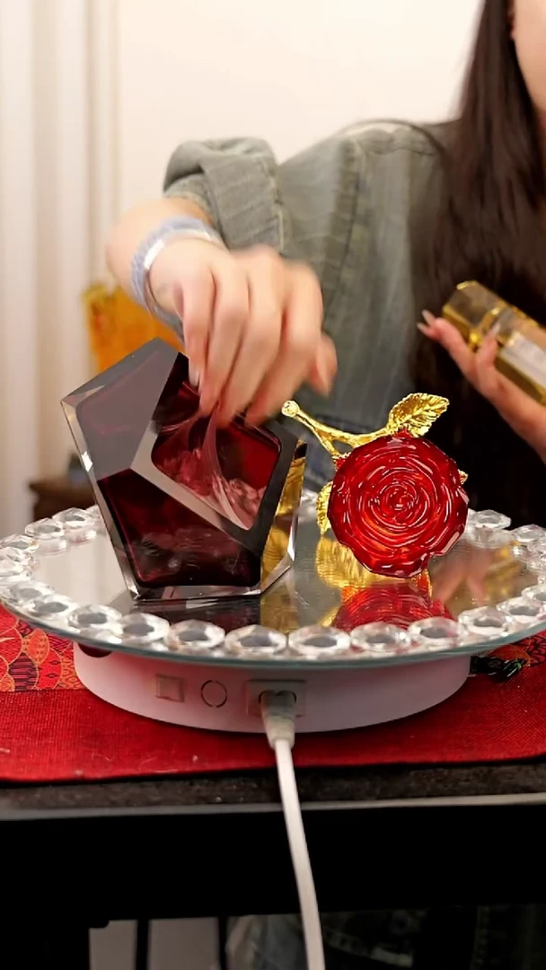 摆件水晶几何形烟灰缸茶摆件