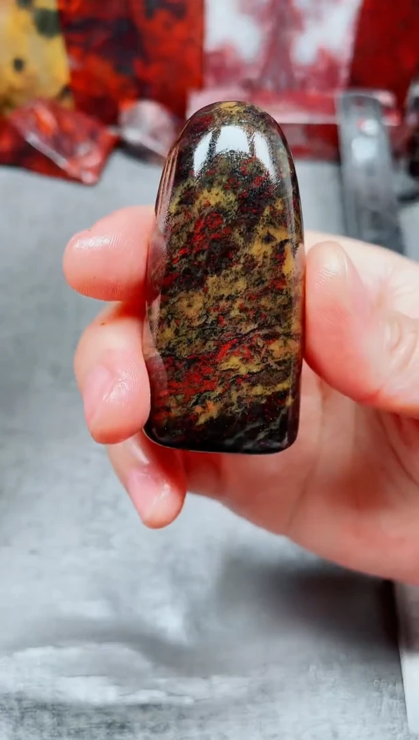 玉桂林鸡血玉素章随型22