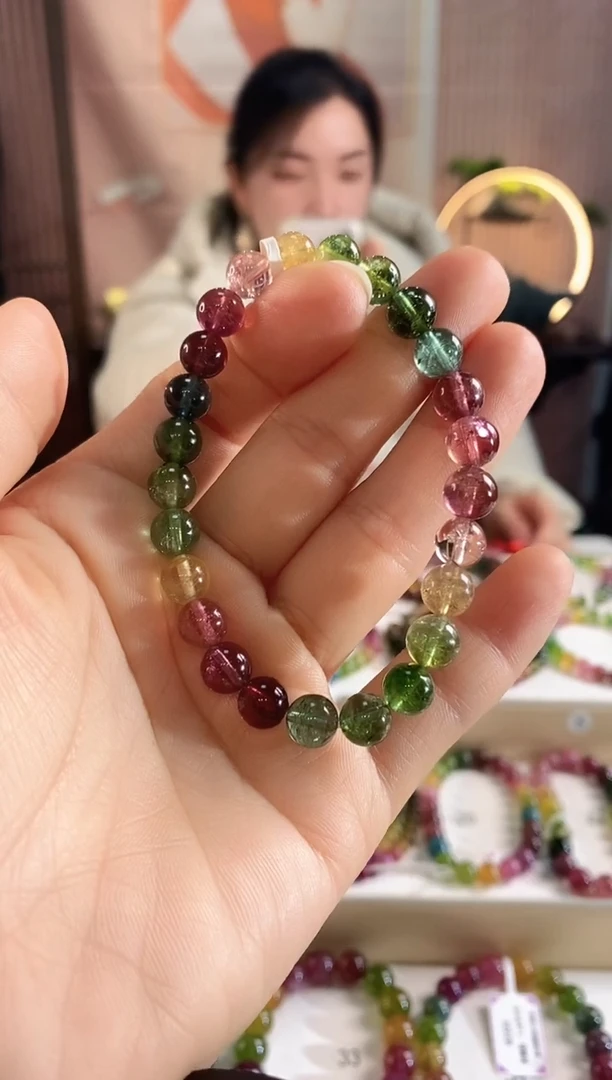 未镶嵌手链碧玺G2445素圈颜色微差