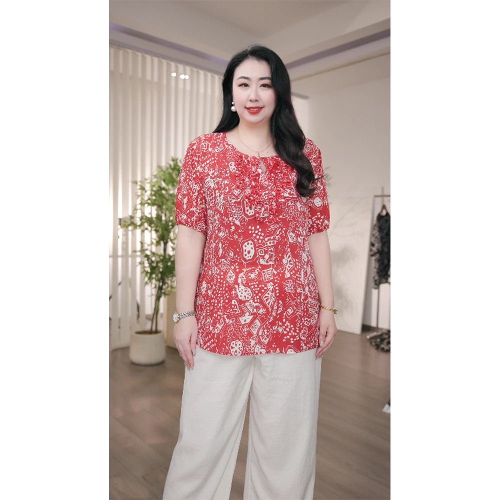 大码女装【红袖天香】230斤休闲时尚百搭显瘦遮肉上衣