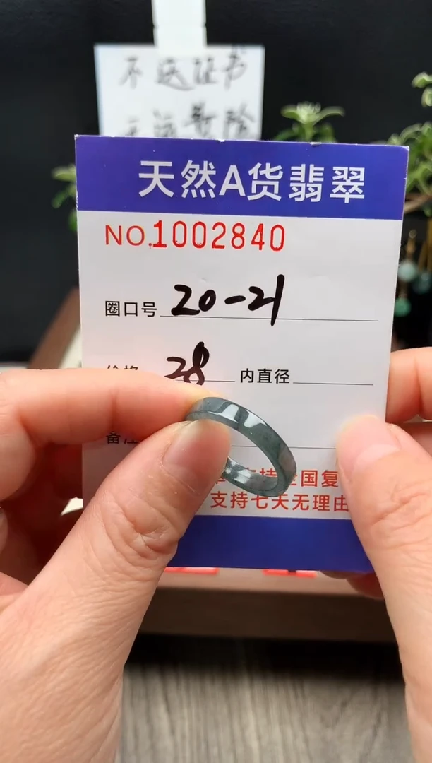 未镶嵌戒指翡翠20-21#