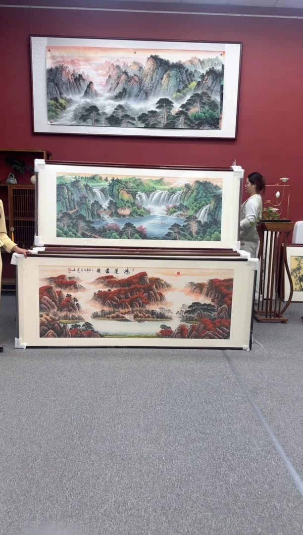 国画手绘  鸿运当头 219*88