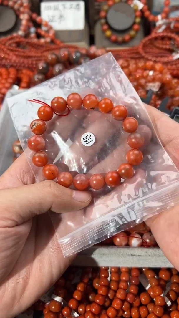 南红玛瑙手串未镶嵌11