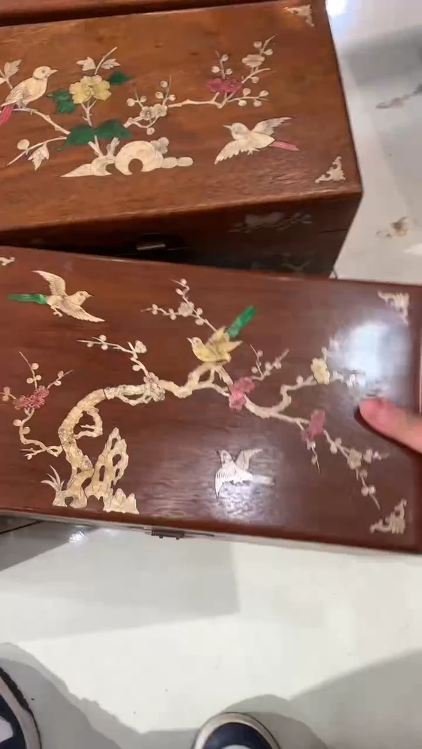 【闪购商品】花梨木类木艺镶嵌书箱