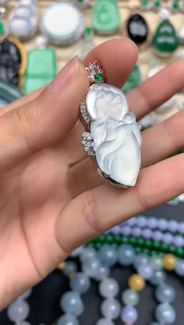 【闪购商品】翡翠颈饰18K金镶嵌407-中国好珍宝