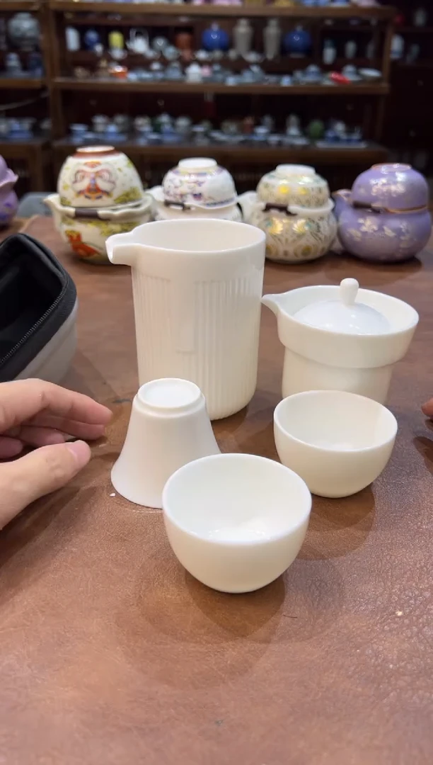 真的很便宜超好看会开片的旅行茶具