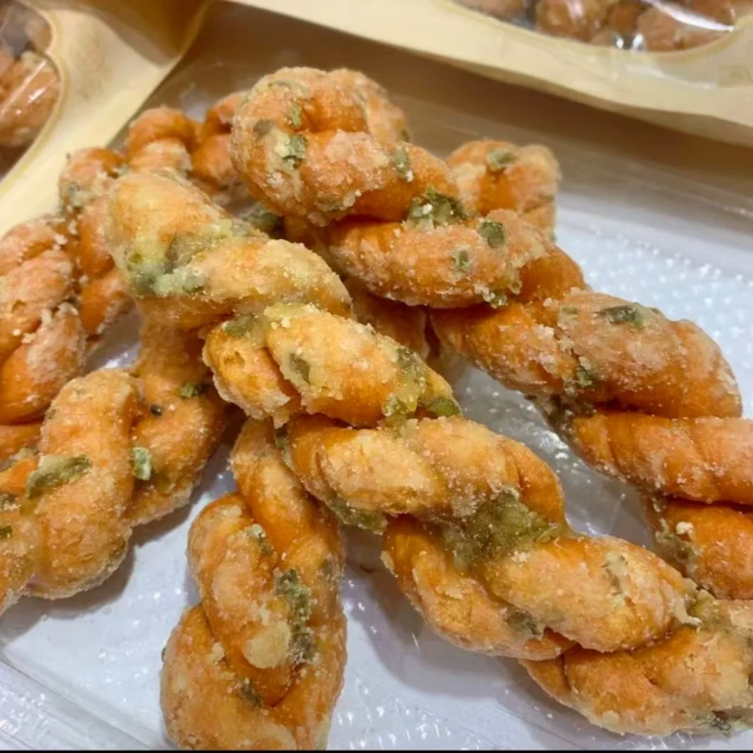【发2包 蒜蓉枝】石狮老字号蒜蓉枝手工葱香麻花传统小零食茶配