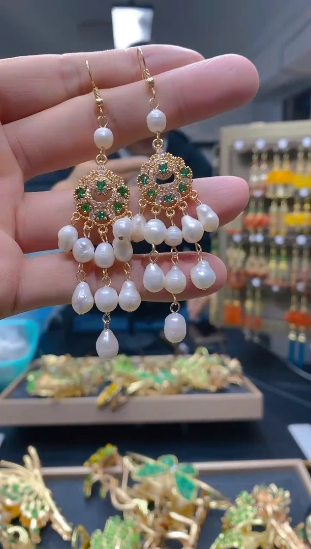 【闪购商品】淡水珍珠耳饰合金38珍珠饰品