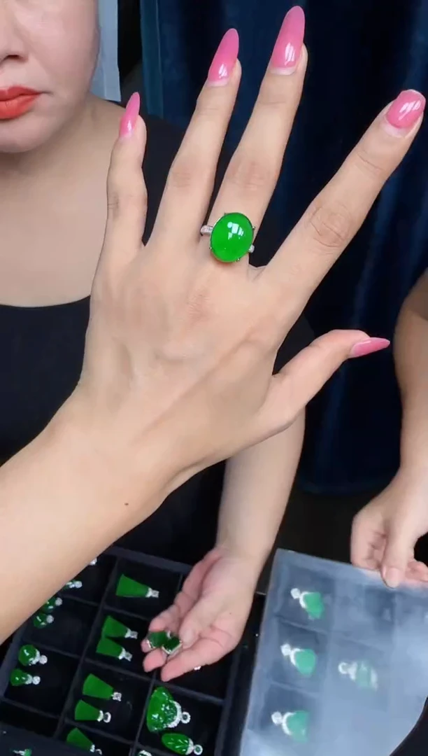 未镶嵌定制翡翠翡翠戒指56