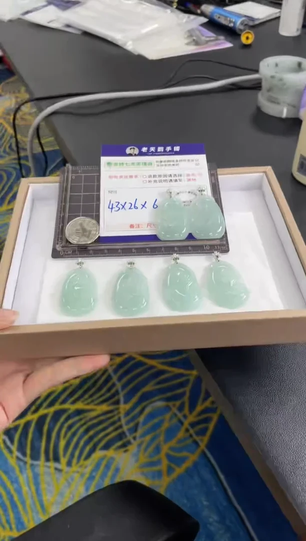 颈饰18K金镶嵌翡翠高货如意配绳16/多样性发其一CP