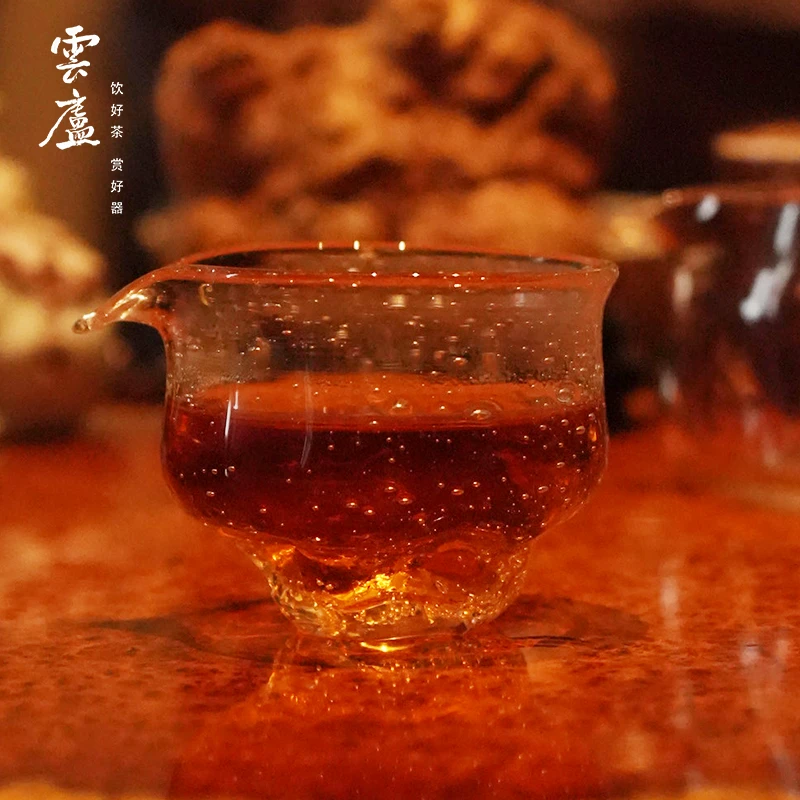 【器不朽】饴山琉璃公道杯手作原创设计高透圆方茶杯高级感公道杯