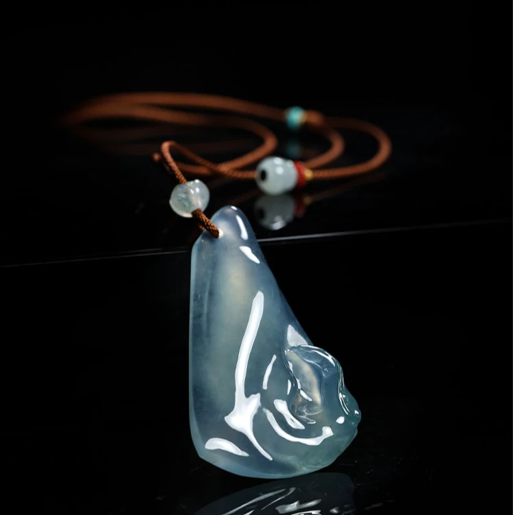 【庄家翡翠】自在妙境 天然翡翠吊坠随形挂件翡翠定制收藏送礼