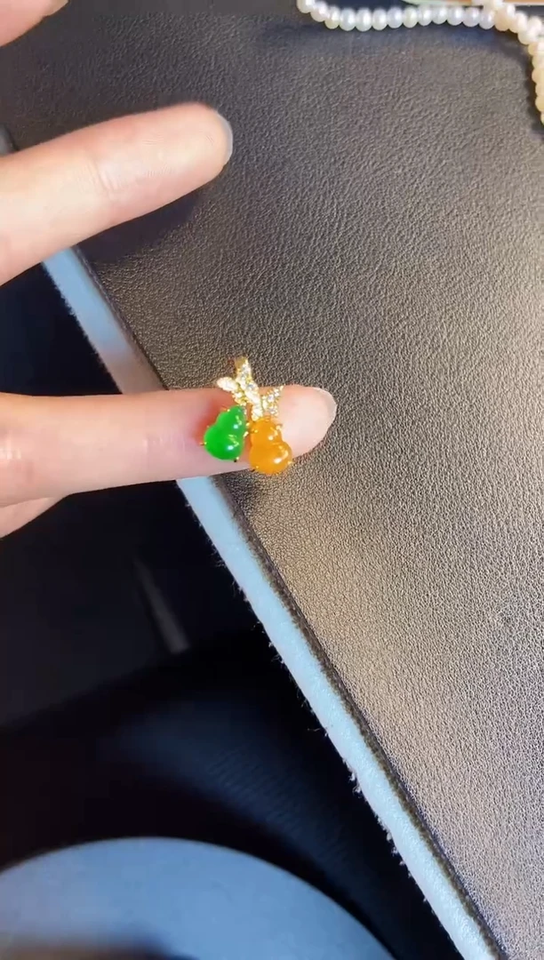 吊坠(不含链)银S925镶嵌翡翠1