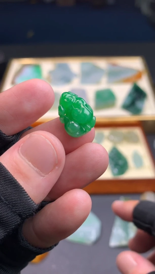 定制翡翠未镶嵌天然翡翠 如意