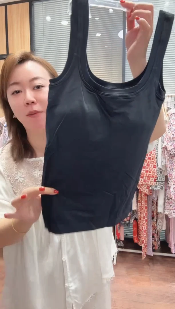 氨纶方领带胸垫背心22168，黑色，均码