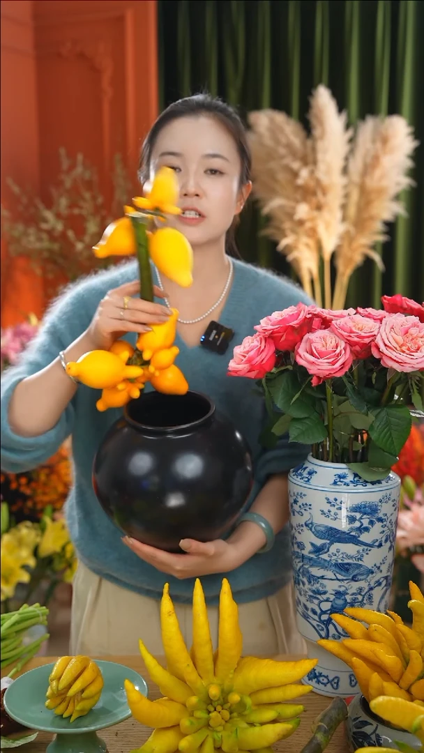 陶瓷花瓶 月亮罐黑色