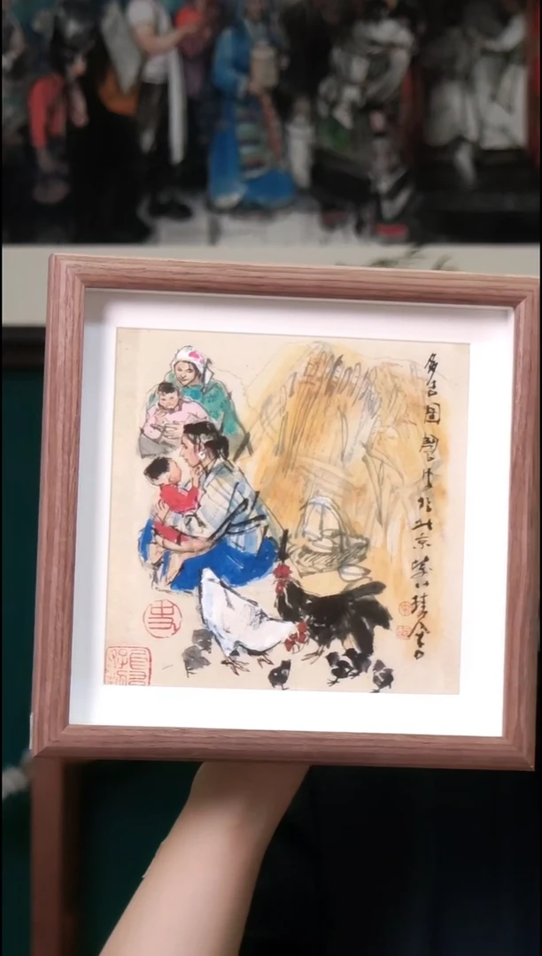 国画史国良生肖摆台《鸡》