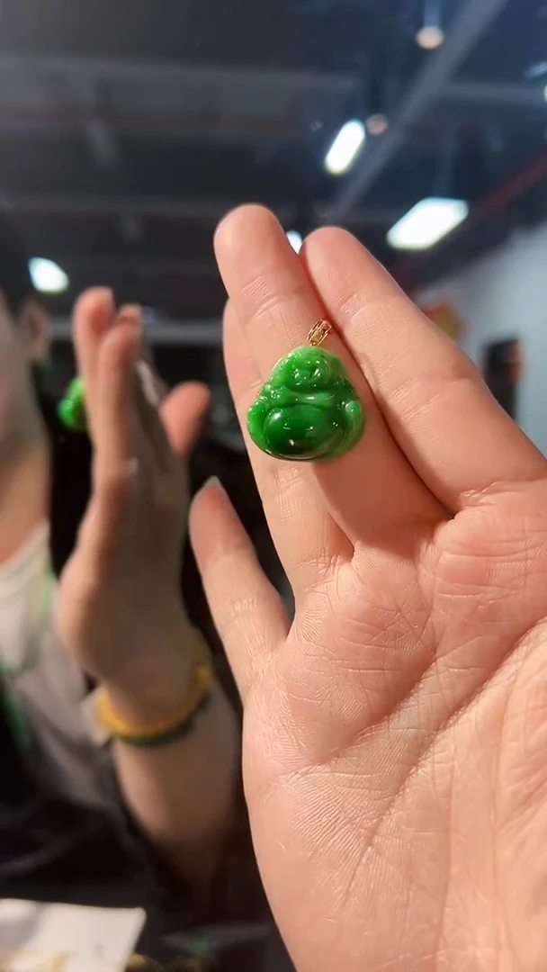 【闪购商品】翡翠颈饰18K金镶嵌缅料A货/支持复检/一件