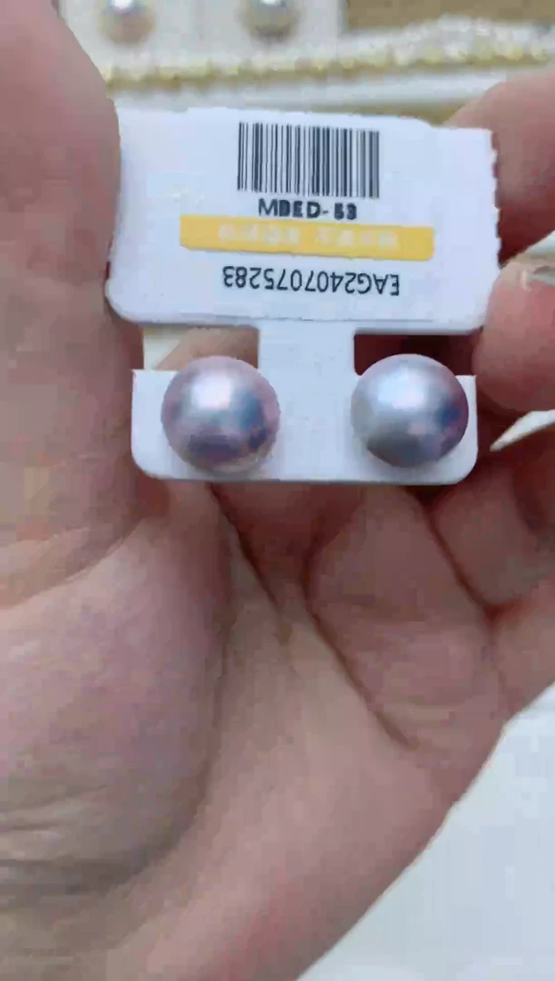 【闪购商品】拼合珍珠（马贝珠）耳饰18K金镶嵌q93