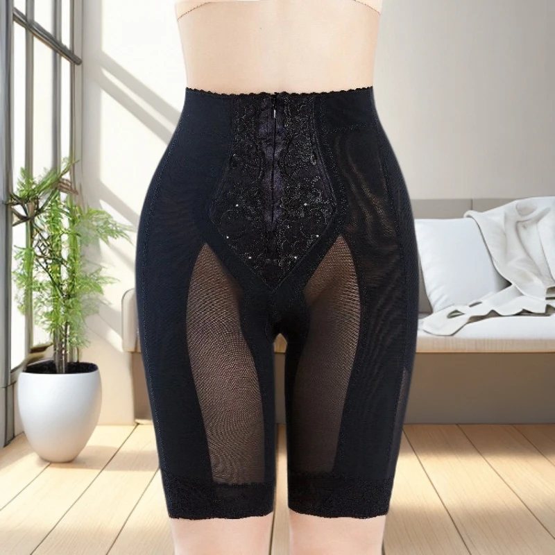 高腰收腹内裤女产后塑形束腰提臀收腹裤女短裤透气薄款1