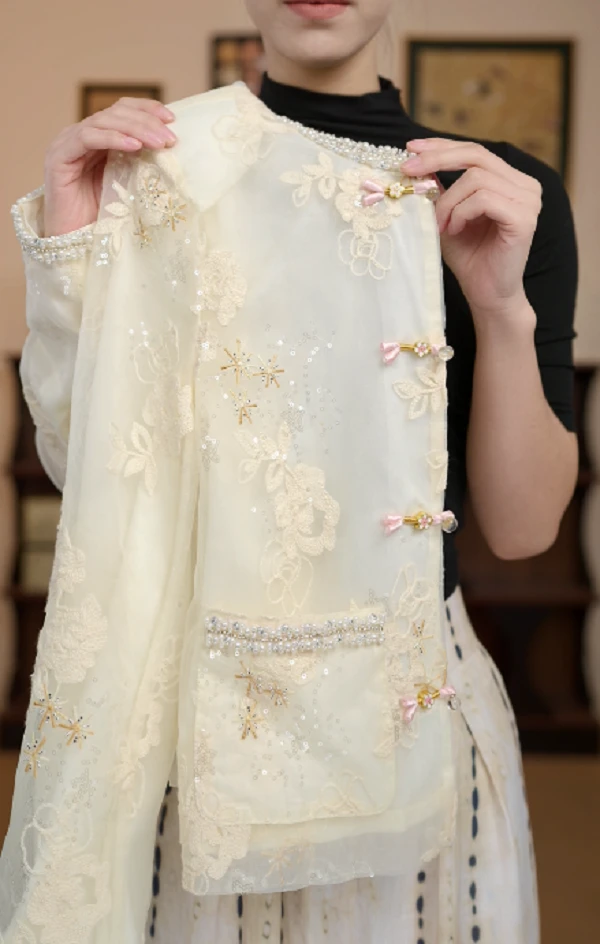 【XJ】25年春夏款新中式复古重工刺绣外套