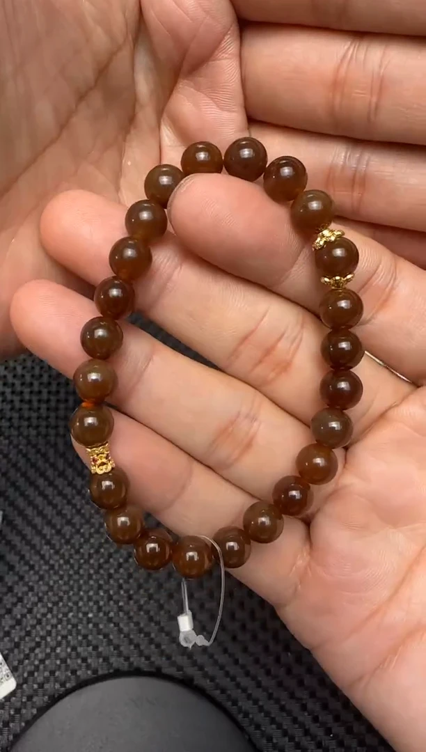 未镶嵌手串和田玉j金山糖手串卡8