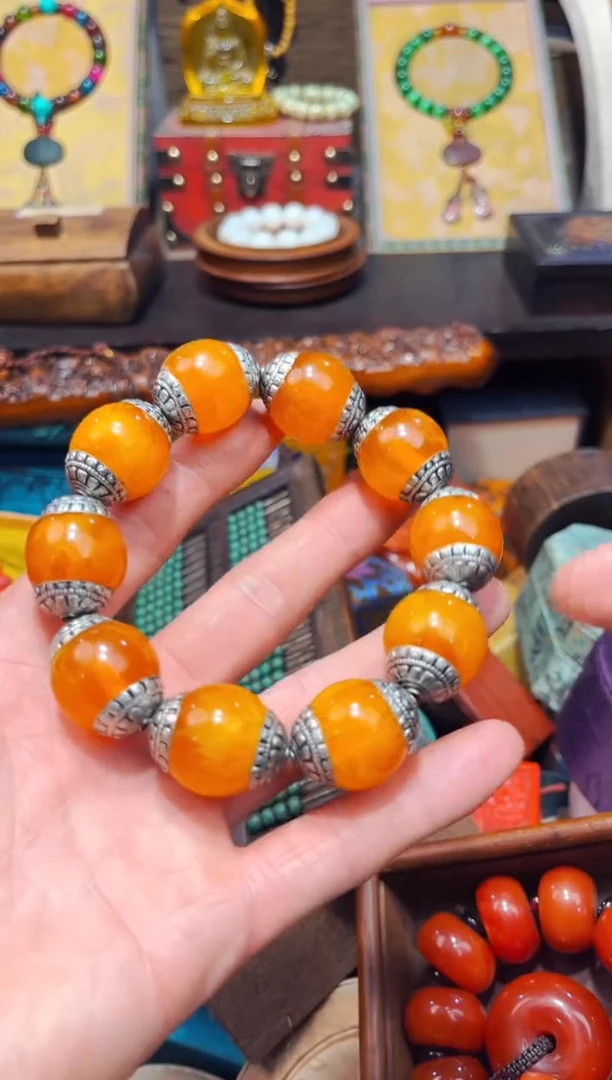 【闪购商品】蜜蜡裸石银S925镶嵌R瑞哥专属高端精品34