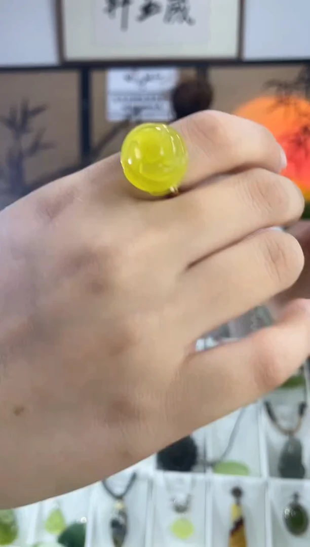 岫玉未镶嵌戒指多样性发货其中发一