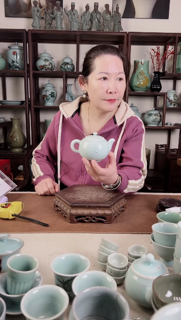 纯手工 粉青 手工壶